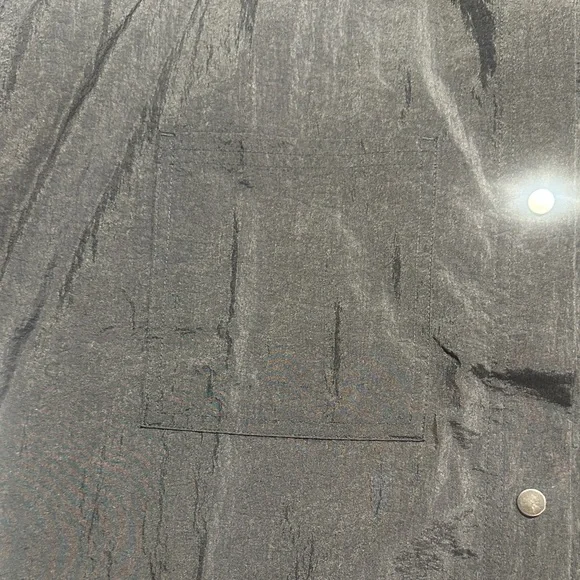 NWT Athleta Black lightweight Jacket with buttons elastic cuffs pull bungee tab - Picture 7 of 11